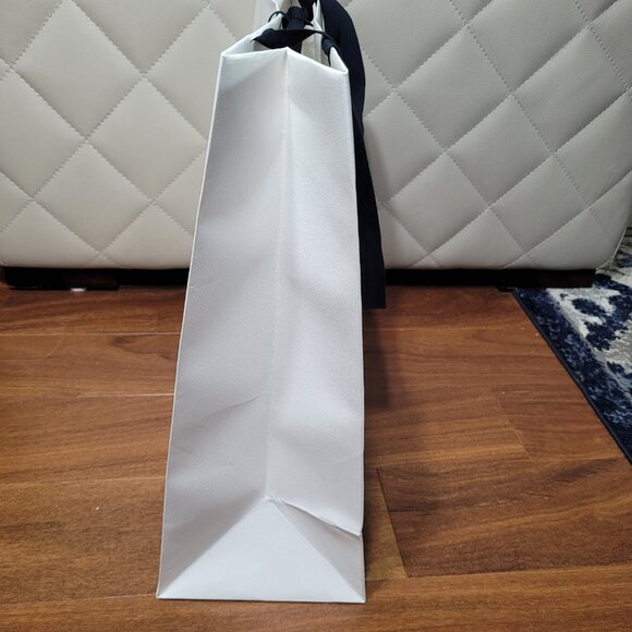 Moncler White Gift Bag Embossed Logo Empty Reusable Decorative Shopping 19 x 16 - Picture 6 of 15